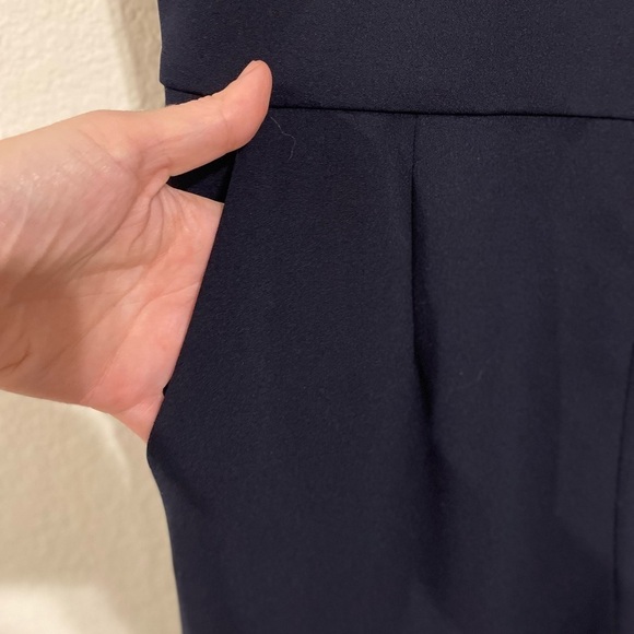 Tahari Women’s Jumpsuit Size 10 Blue Stretch Business Causal Academia Classic - Picture 7 of 17